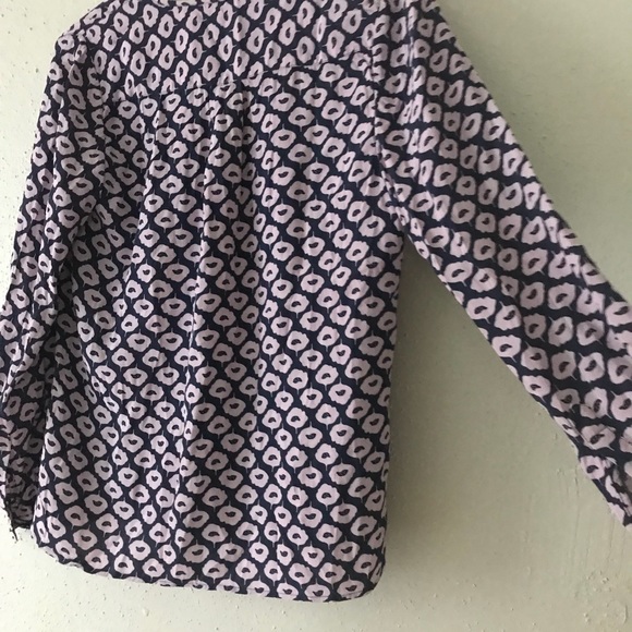 Boden Long Sleeve Purple Floral Top - Picture 3 of 4